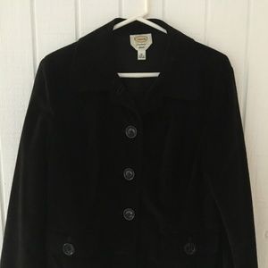 Talbots black velvet jacket, size 18, EUC
